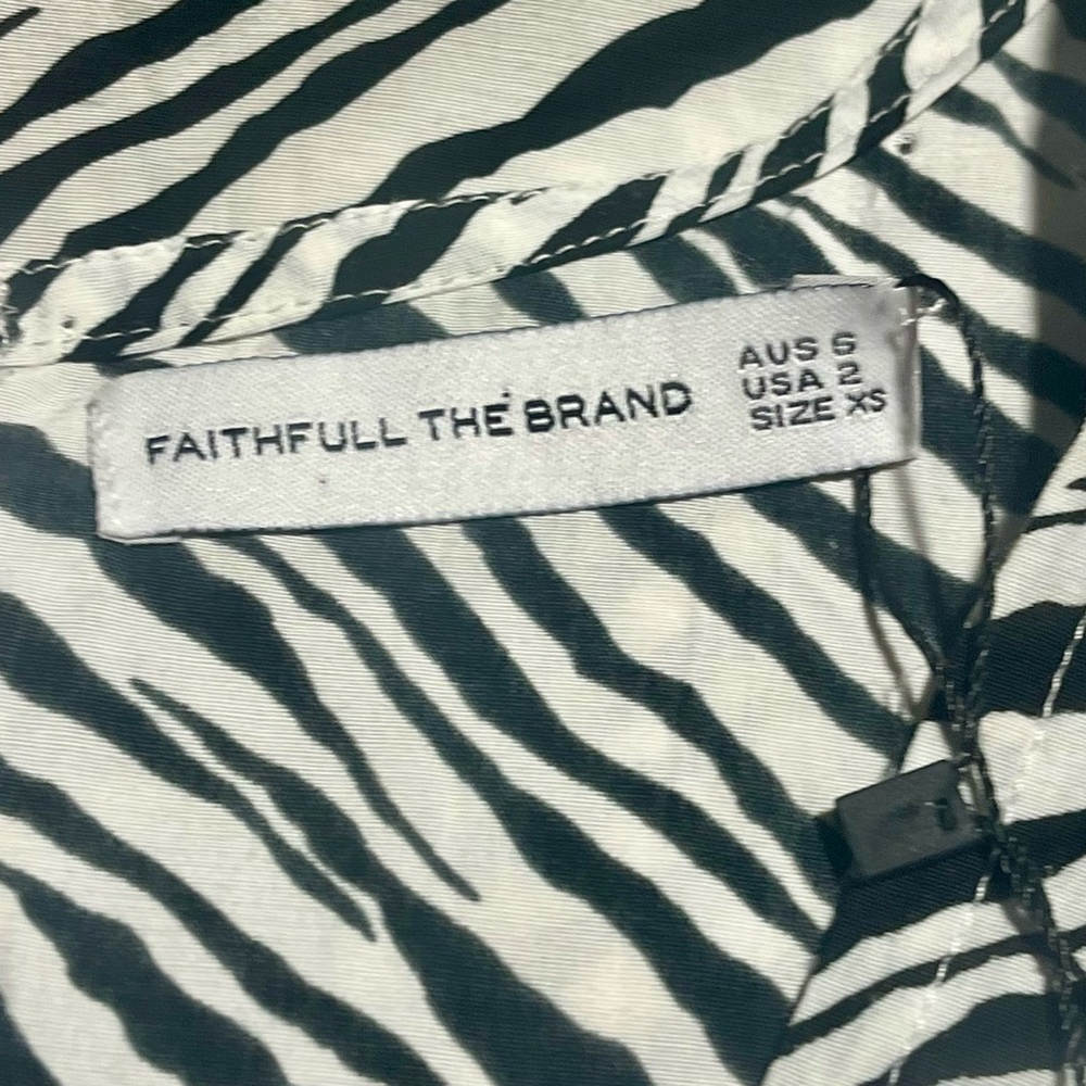 NWT Faithful the Brand Monochrome Zebra Pattern Dress - Picture 5 of 10